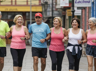 Grupo corriendo